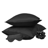 Washable Black Satin Silk Pillowcase And Eye Mask And Hair Scrunchies Set