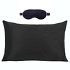 Black King Size Silk Pillowcase And Eye Mask Set