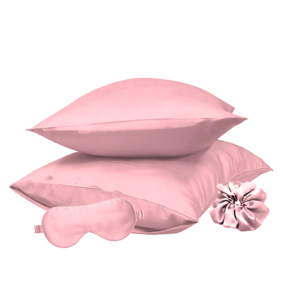 Affordable Sustainable Silk Pillowcase And Eye Mask And Hair Scrunchies Set